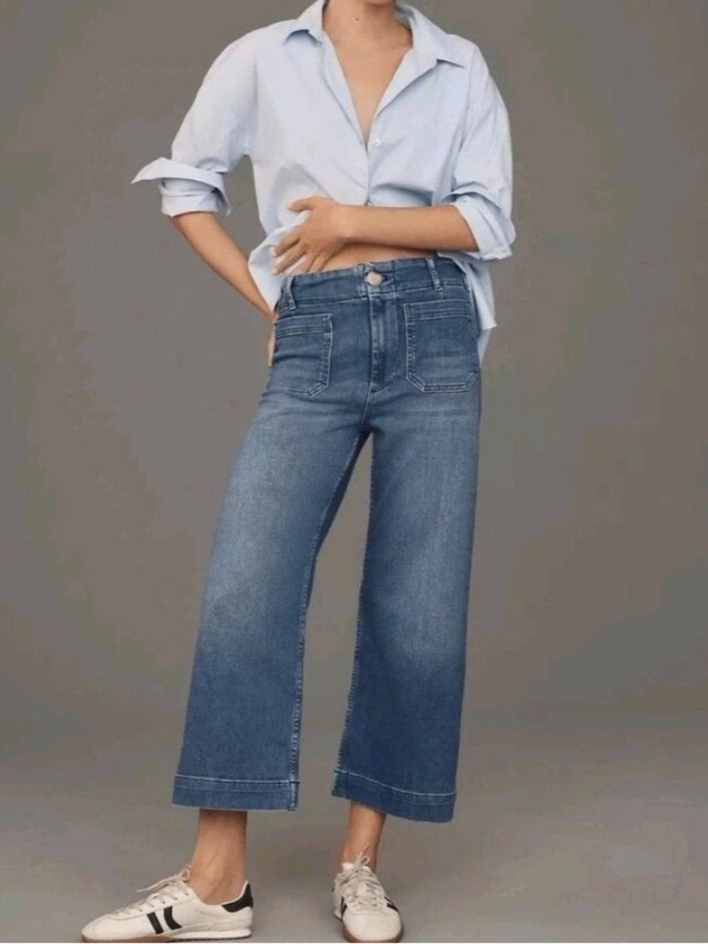 Maeve by Anthropologie The Colette Wide leg crop Size 28